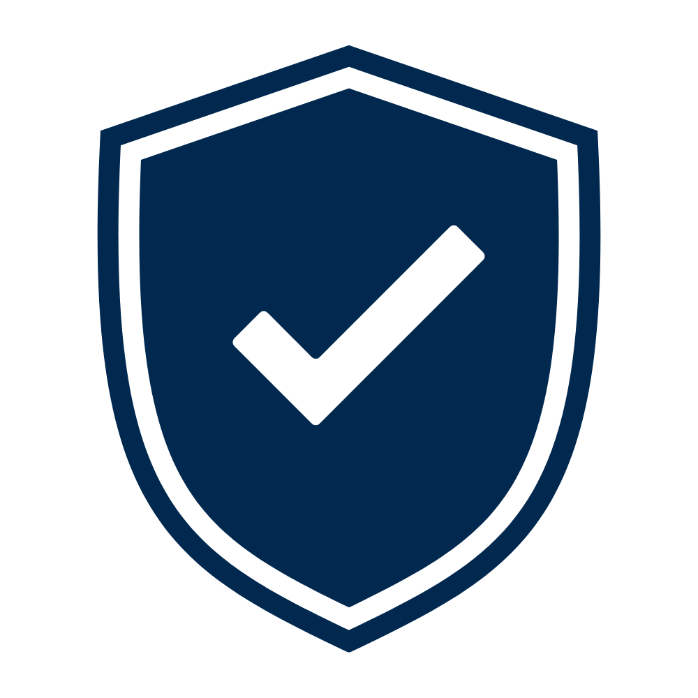 Icon of a shield to show pest control solutions that protect your home and family.