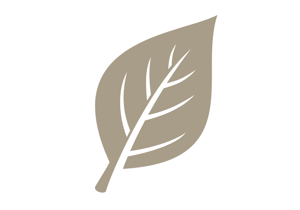 Icon of a leaf to show organic treatments.