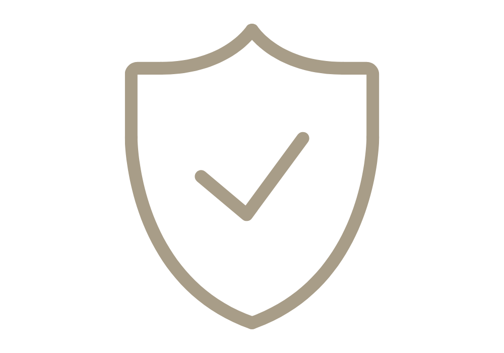 Icon of a shield with a checkmark, representing fully licensed and insured.