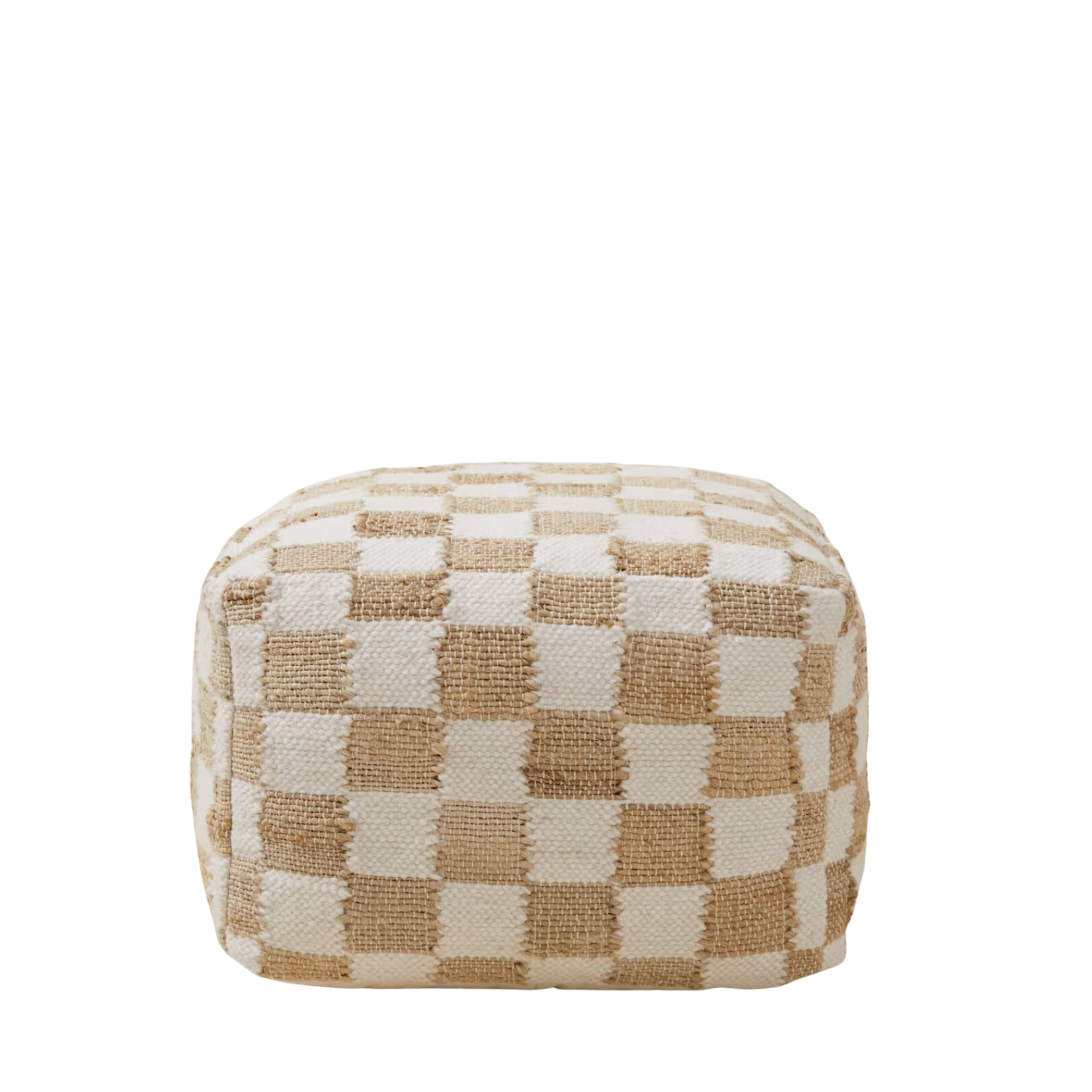 Woven Checked Footstool — At Hestia