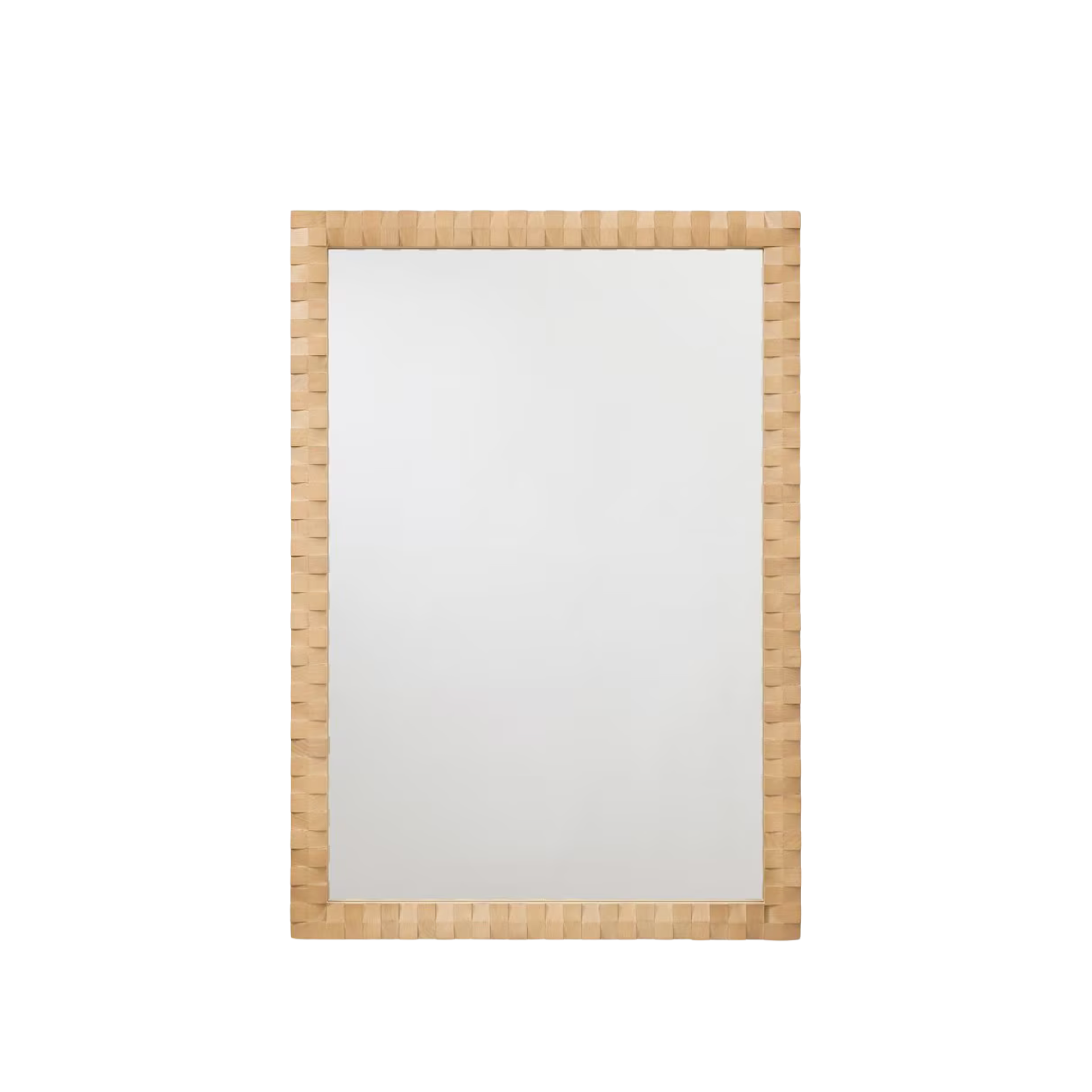 Textured Wood Wall Mirror