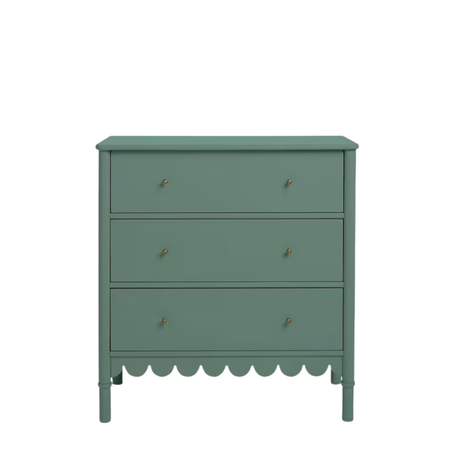 green scalloped dresser Emmeline Scalloped 6-Drawer Dresser