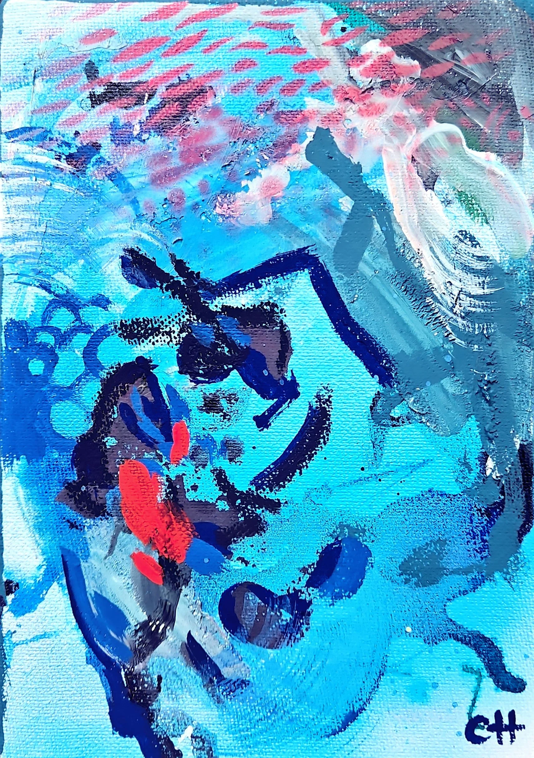 Monsters under the bed 5x7 Acrylic on canvas.jpg
