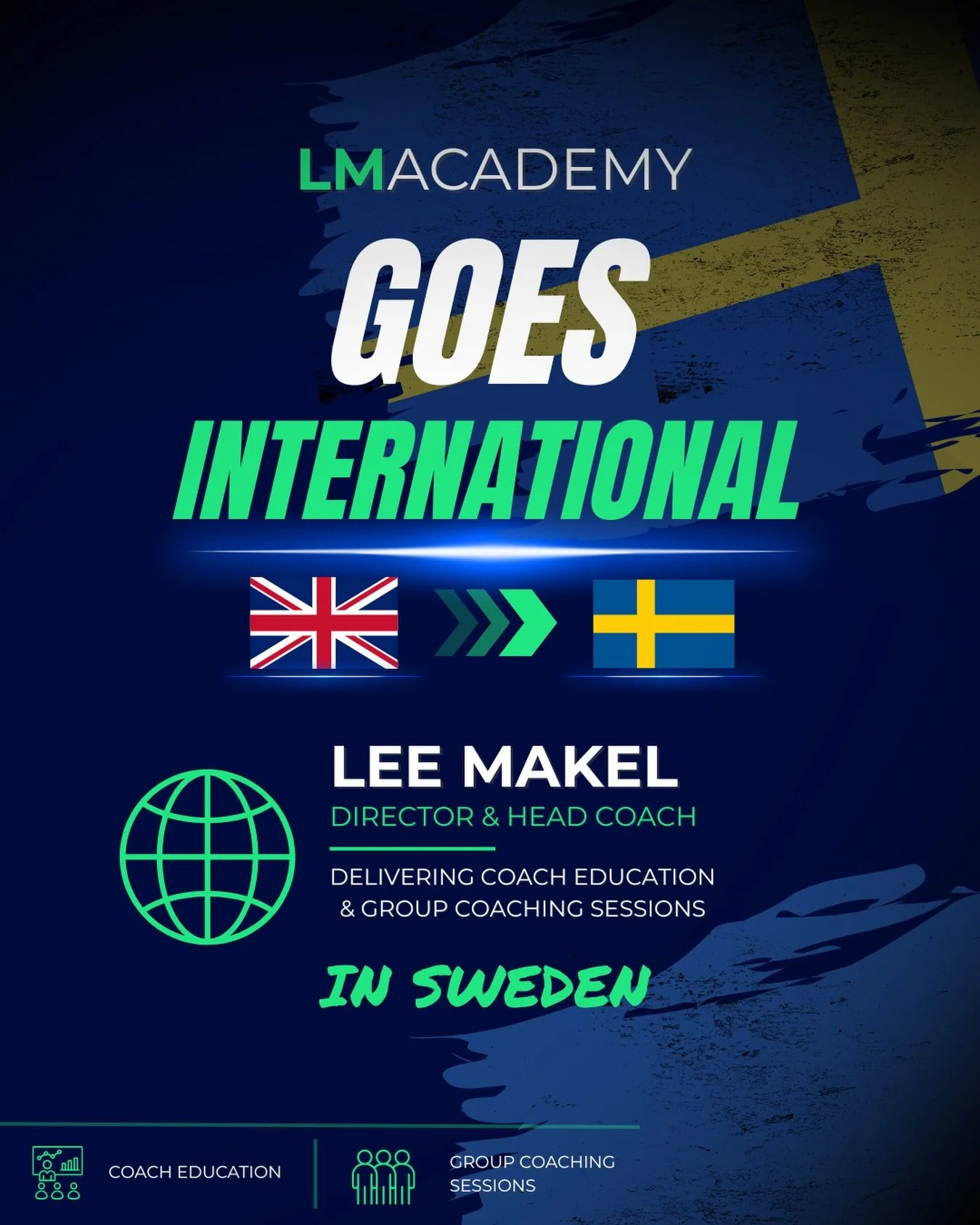 🇸🇪 LMAcademy Goes International 🇸🇪

We&rsquo;re delighted to share that our Director, Lee Makel, will be travelling to Sweden to deliver coaching sessions and work with coaches on their development.

A fantastic opportunity to share ideas, work w