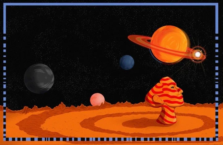 NEW work 🪐 based on the T Coronae Borealis Nova Animations on Nasa&rsquo;s Scientific Visualisation Studio. 

Created for the cover of UNO Magazine, the flagship publication of the University of Nebraska at Omaha. 

🖖

animation @helenakampen 🙌