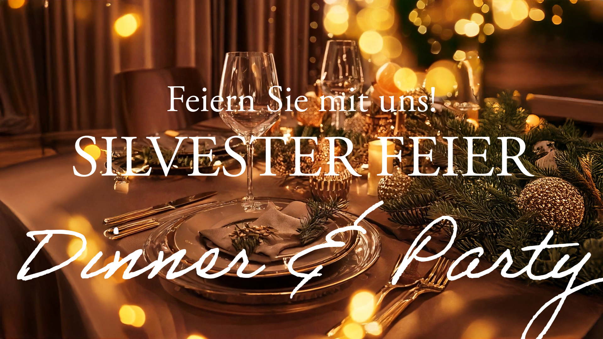 Silvester-Dinner und Party