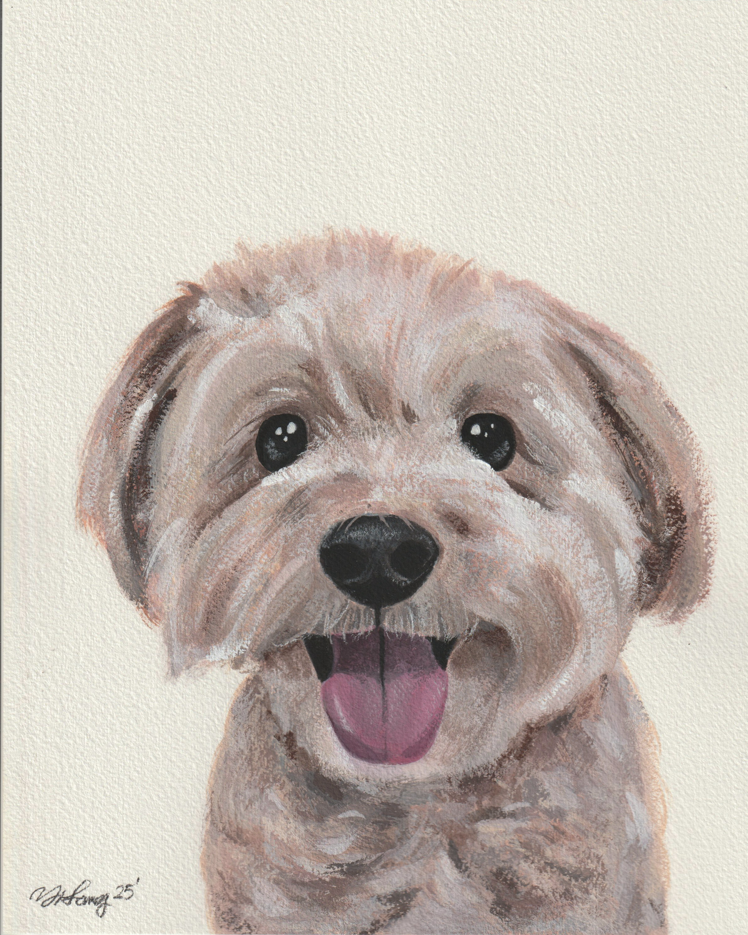 gauche painting-dog-cute-gallery-yifang-studio
