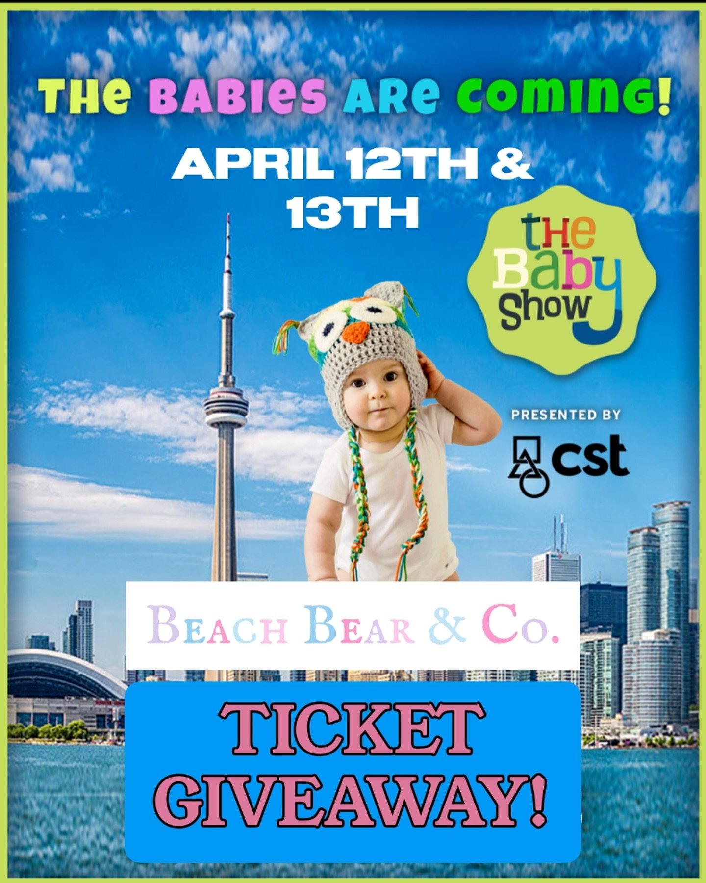🌟🎉 CONTEST ALERT 🎉🌟 Beach Bear &amp; Co. will be at the Toronto Baby Show on April 12th &amp; 13th! 🍼👶 And we&rsquo;re giving away 2 TICKETS, valid any one day of the show! 

Here&rsquo;s how to enter for a chance to win:

1️⃣ Like this post
2️