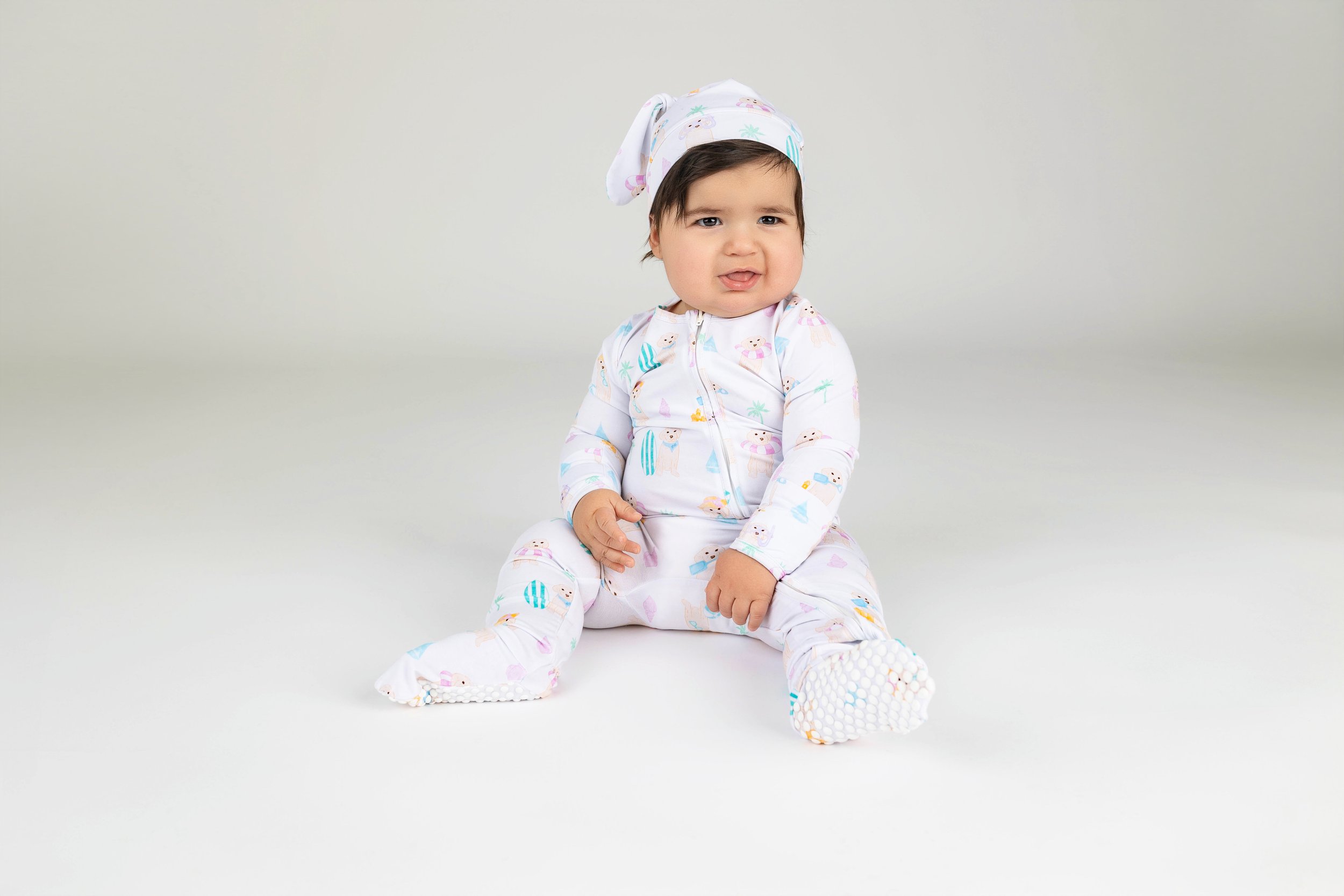Beach Bear Top Knot Hat