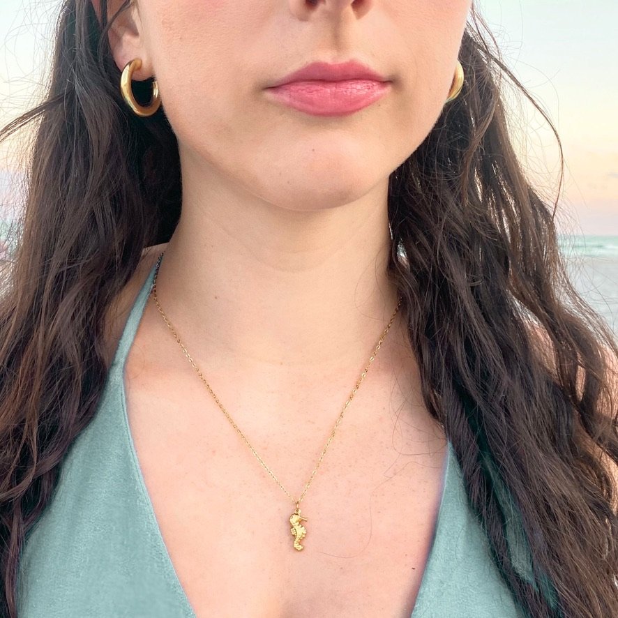 Gold Seahorse Necklace