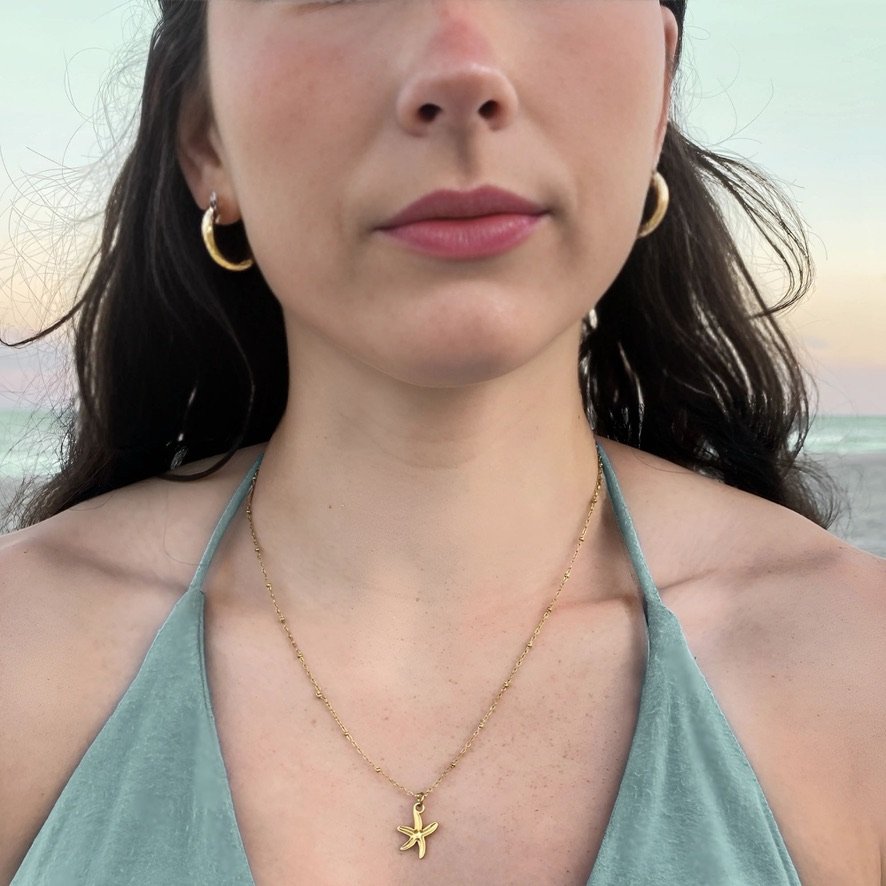 Gold Starfish Necklace
