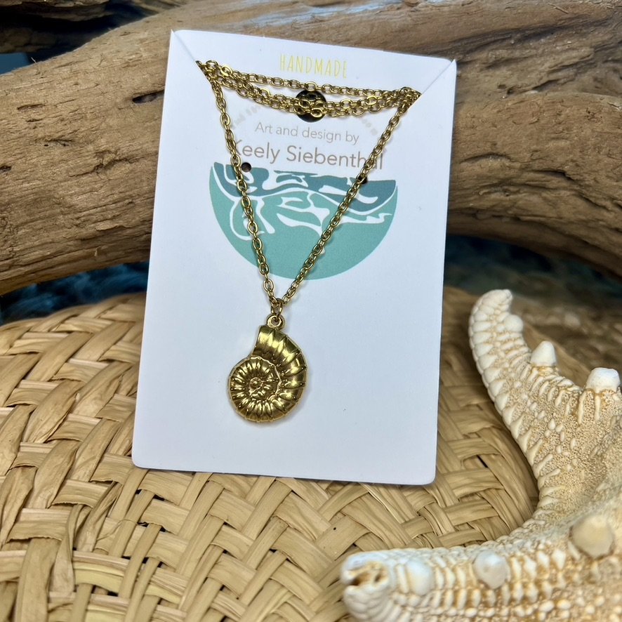 Lg. Gold Sundial Necklace