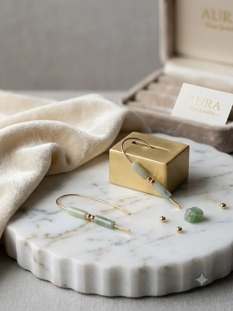 Custom Brass & Amazonite Earrings- Handmade