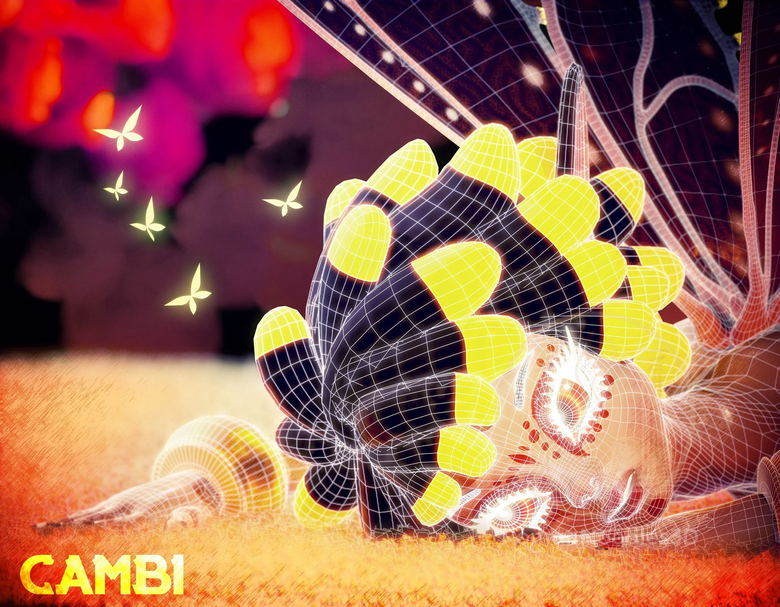 Whispers of the Autumn Soul Wireframes 2019 - Marmoset Toolbag3
