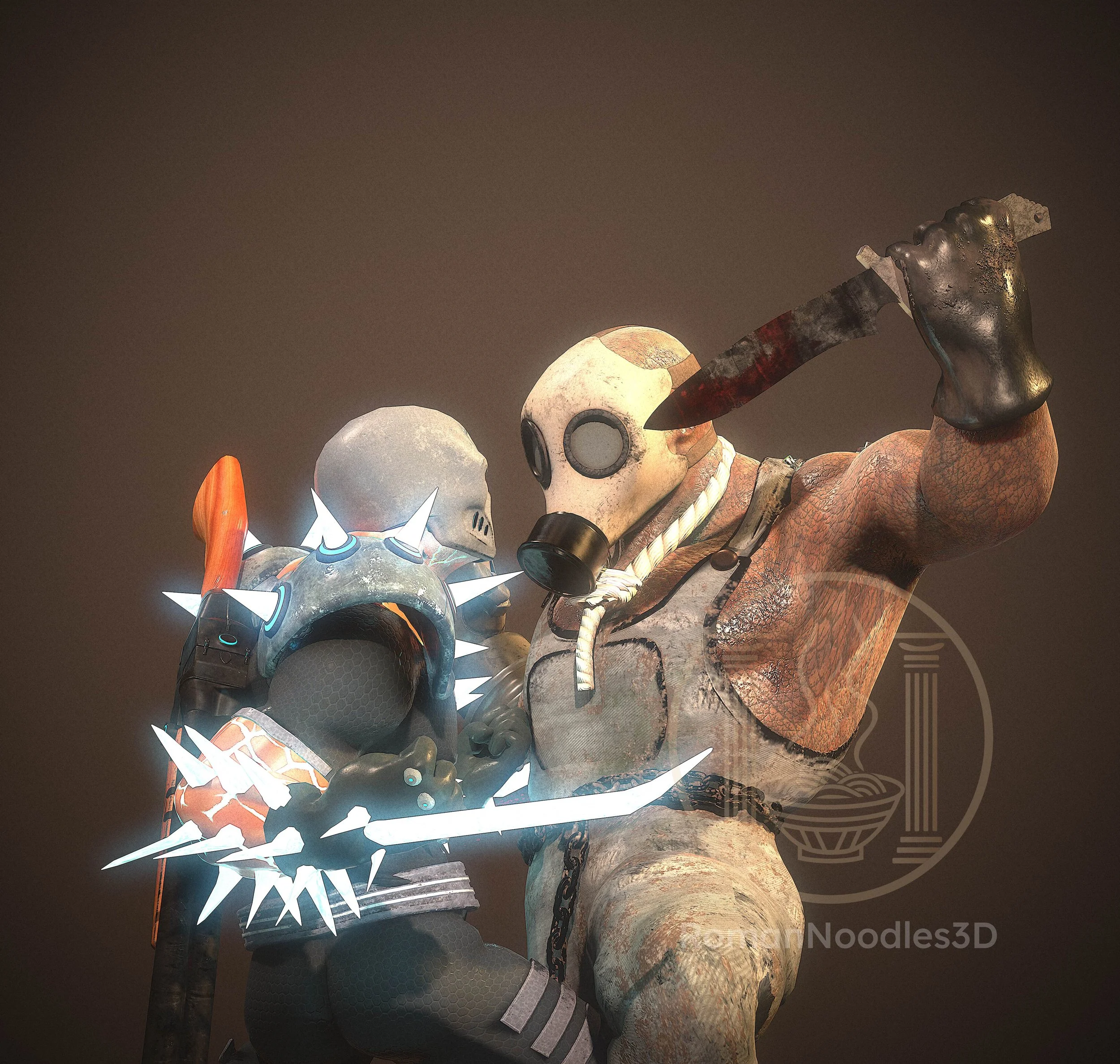 Michael vs Emmett Turntable snap shot 2018 - Marmoset Toolbag3