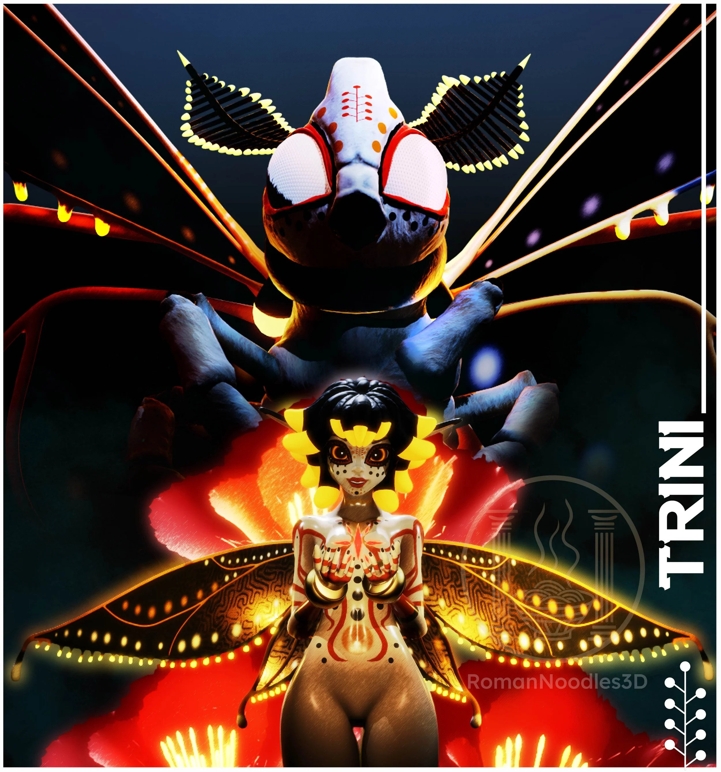 Trini - Bloom of the Marigold Wings 2019 -Marmoset Toolbag3