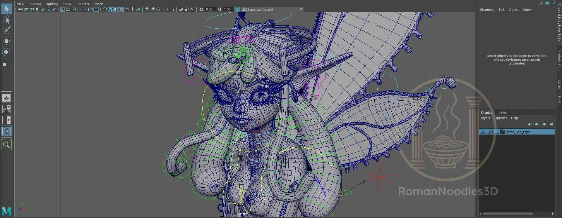 Pome Maya Rigging Viewport