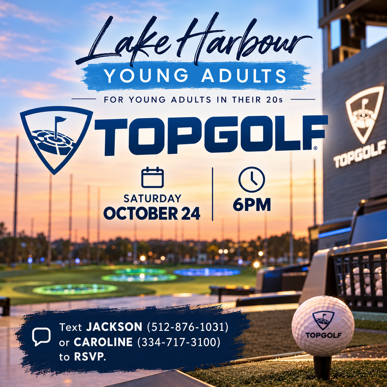 young adults top golf
