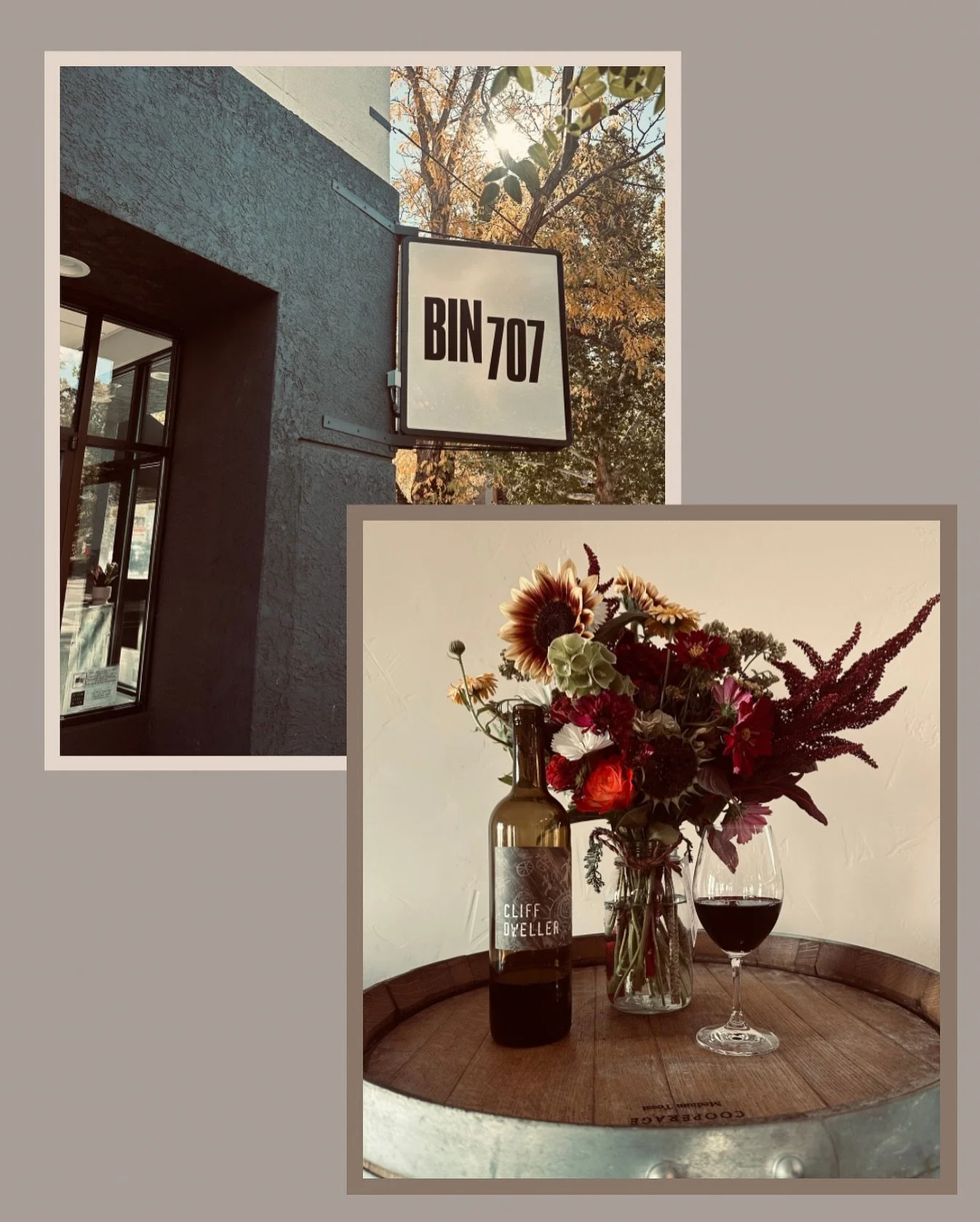 We are excited to be part of the local offerings at @bin707foodbar - Cliff Dweller Malbec, a perfect autumn pairing 🍁🍷
