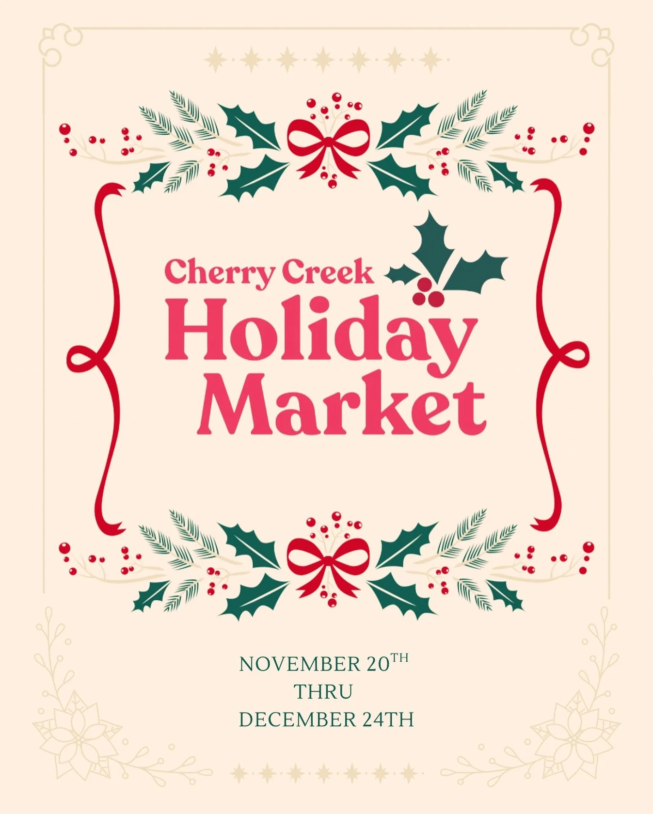 We will be at the Cherry Creek Holiday Market now through December 24th! 🎄🎅🏼 We have delicious Colorado wine for all your holiday festivities! Also makes a great gift 😉🎁🍷

#coloradowine
