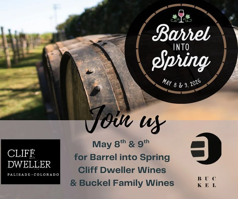 We are doing it again with our friends from @buckelfamilywine! May 8th &amp; 9th Barrel into Spring, get your tickets and come meet the winemakers, taste wine from barrel and enjoy a little food pairing.  You won't want to miss this 🍷💫🌷🌱