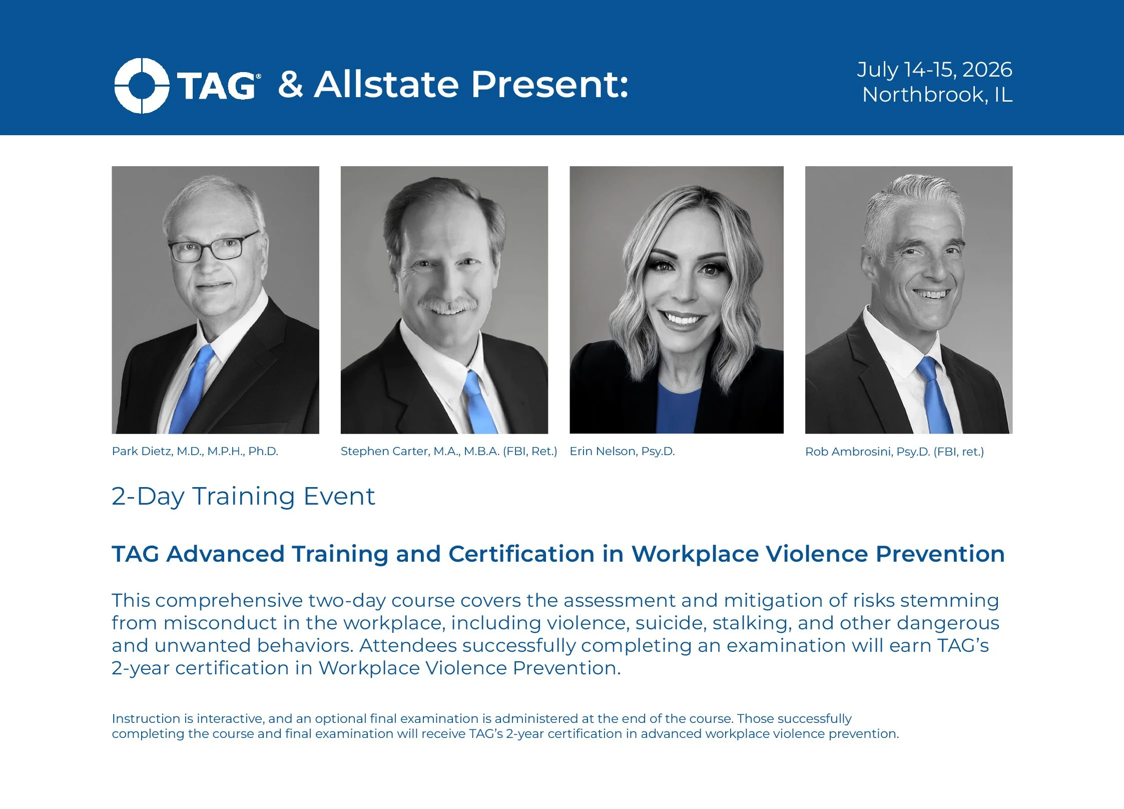TAG x Allstate Present: Advanced Training in Workplace Violence Prevention