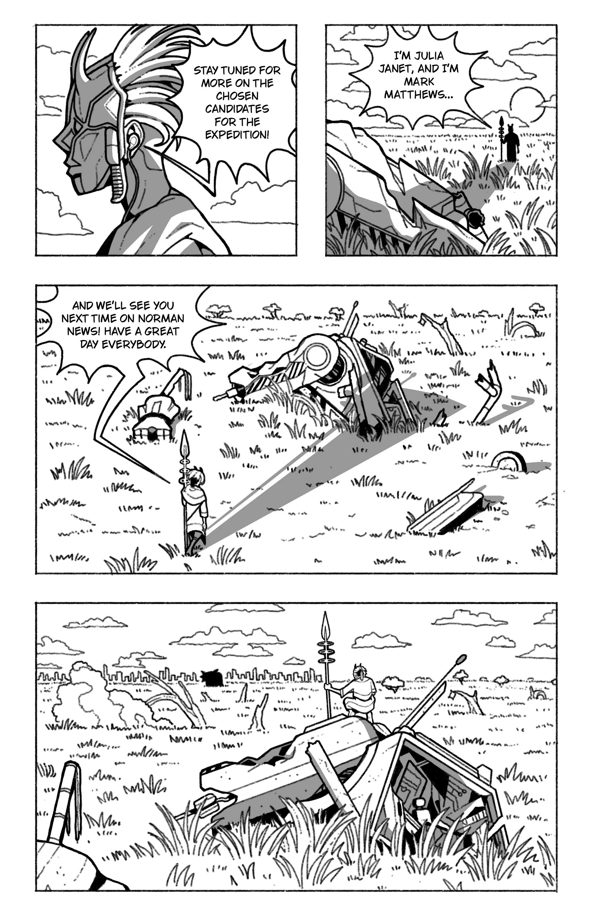 Frontier Zero Page 4, 6.3 x 10.25 inches, Digital, Procreate, 2026