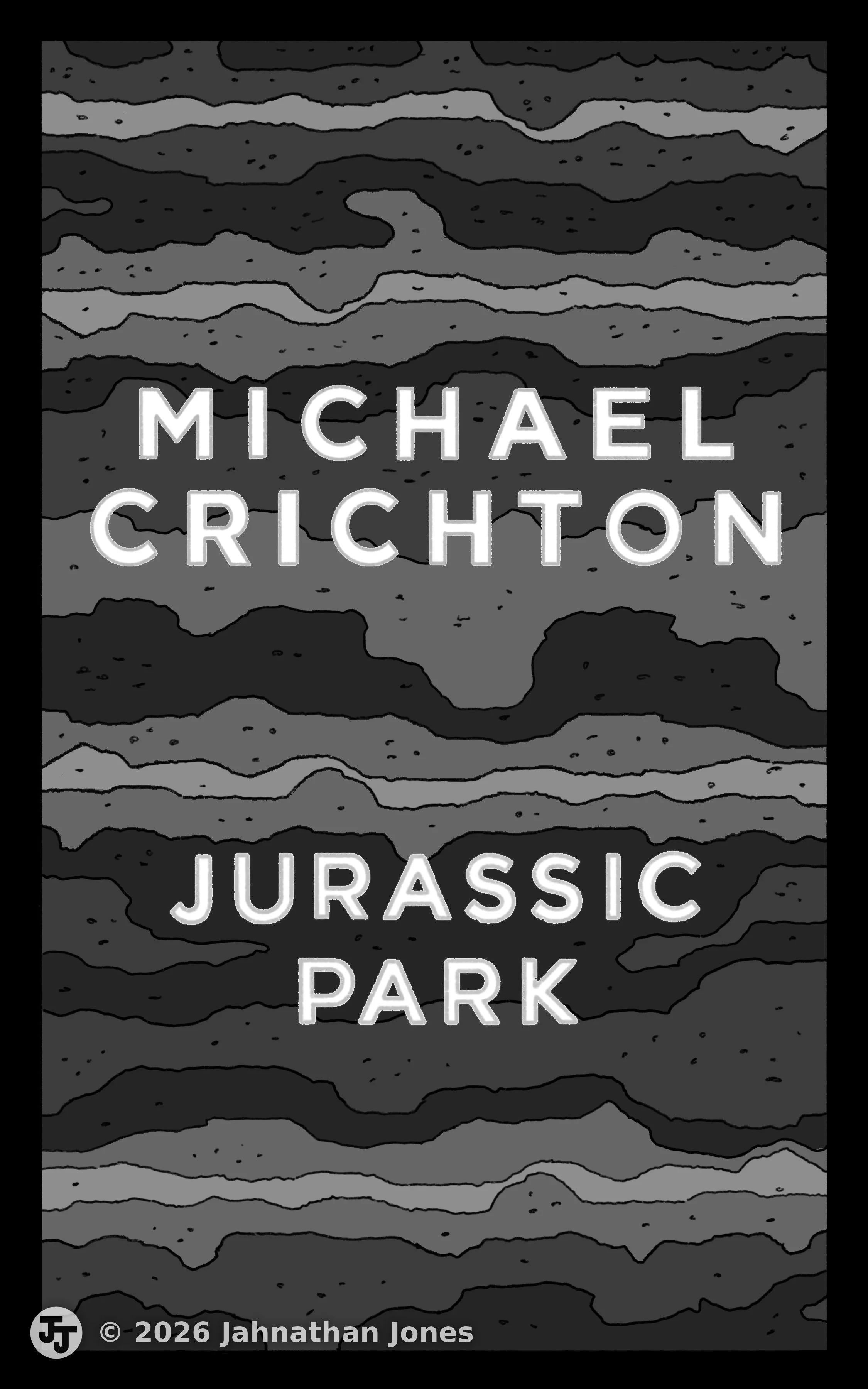 Fan-made Jurassic Park Book Cover, Digital Illustration, Procreate, 2025