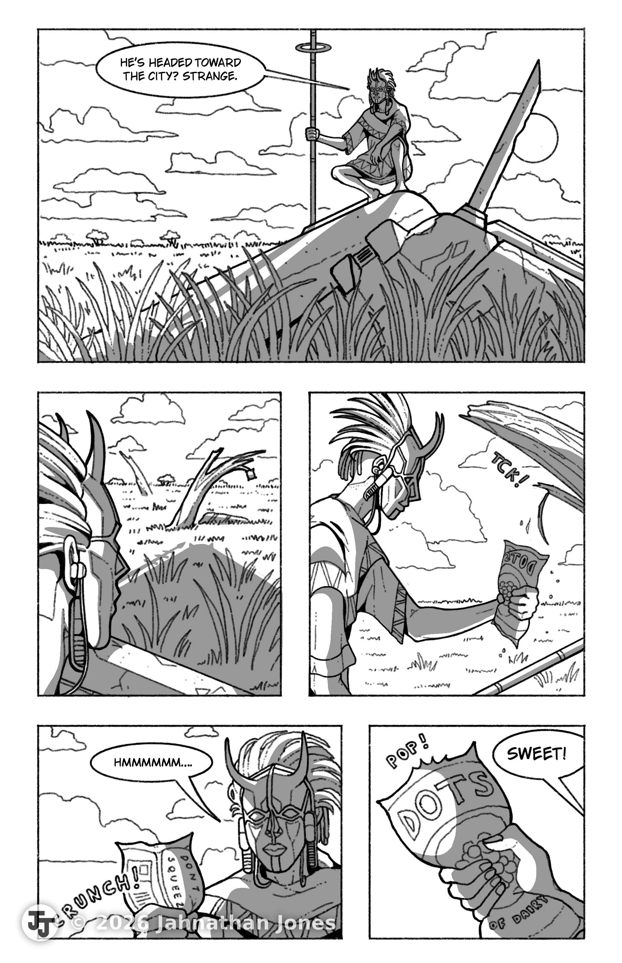 Frontier Zero Page 5, 6.3 x 10.25 inches, Digital, Procreate, 2026