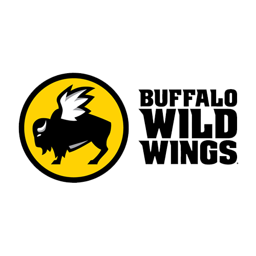 Logo of Buffalo Wild Wings featuring a stylized buffalo with wings and the text "Buffalo Wild Wings".