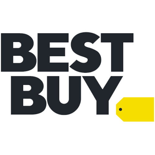 Best Buy logo with black bold text and a yellow price tag icon.