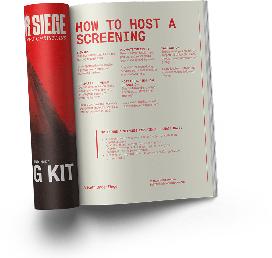 Open booklet page titled How to Host a Screening