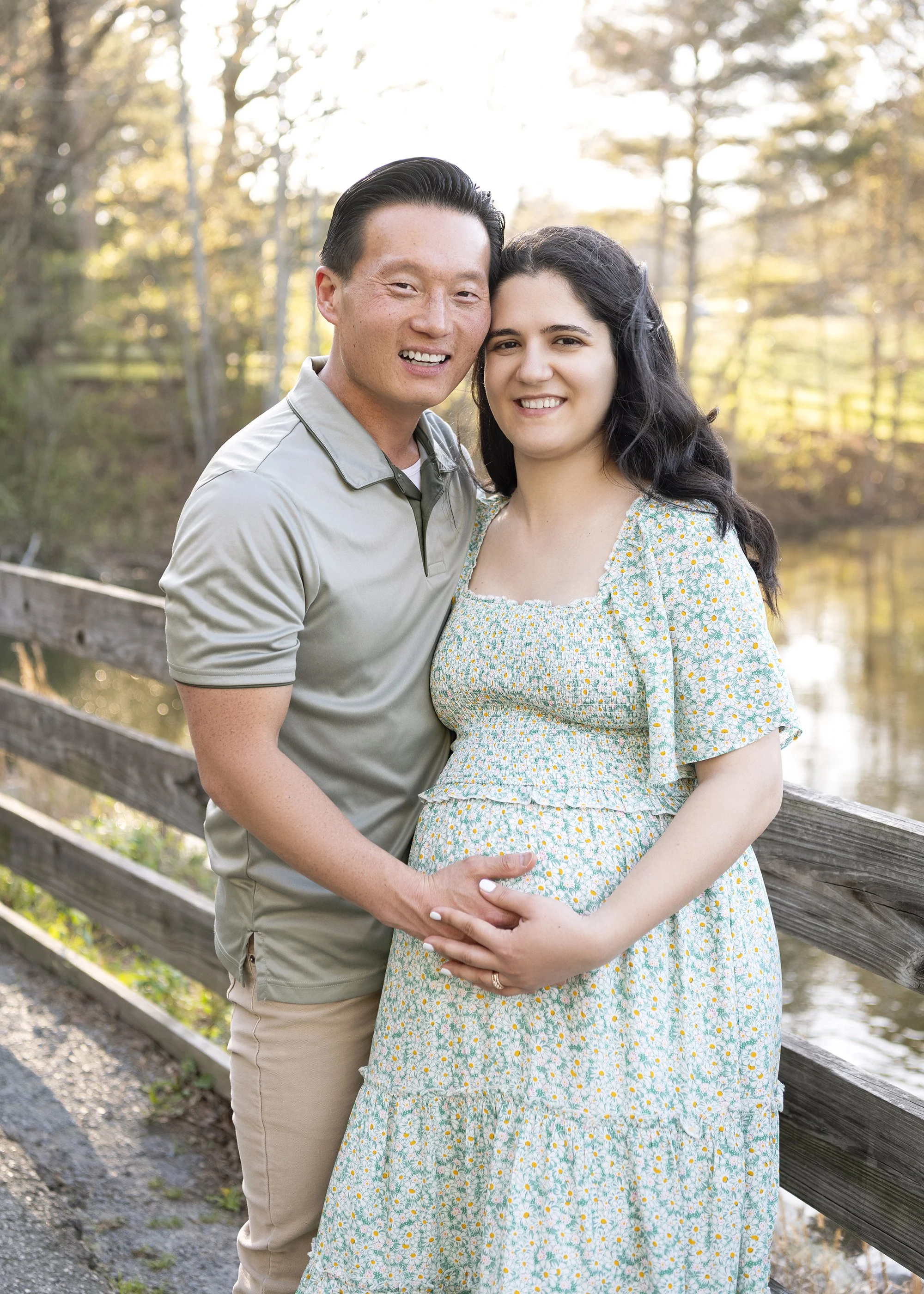 Woodstock Atlanta maternity photographer capturing timeless outdoor maternity portraits of Naomi in a spring meadow, natural light pregnancy session in North Georgia.