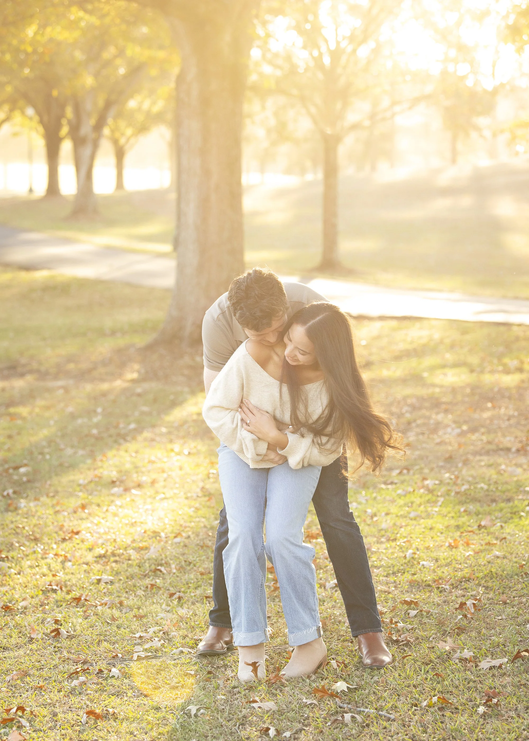 Candid engagement photography of Marshal and Giselle at Berry College in Rome, Georgia, photographed with natural light by Atlanta Portrait Co photographer Caitlin Tabilog, top engagement and wedding photographer in Atlanta, Georgia.