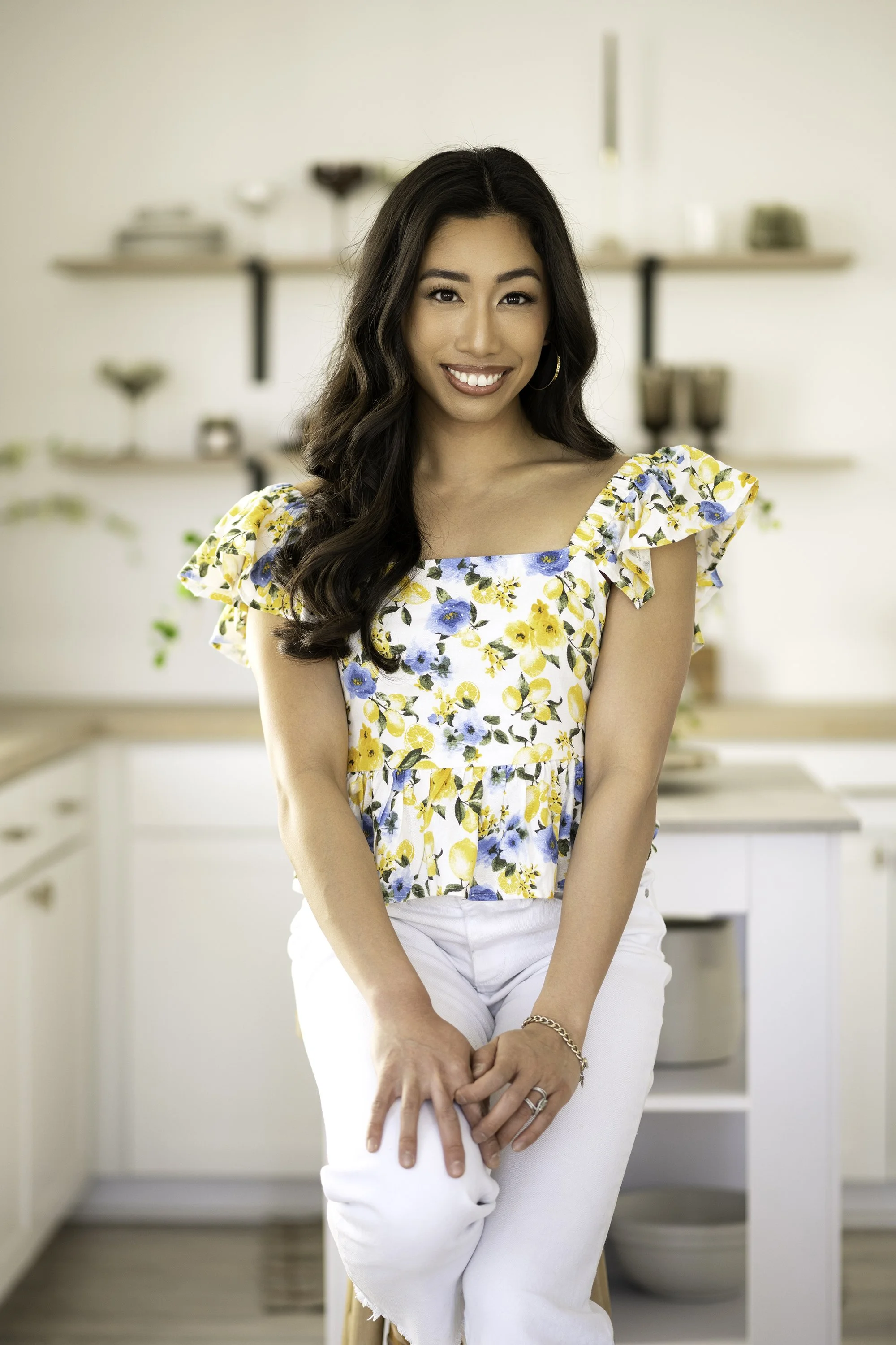 Lifestyle personal branding portrait of Caitlin Tabilog photographed with natural light at Kiah Studios in Woodstock, Georgia, by top Atlanta portrait photographer.