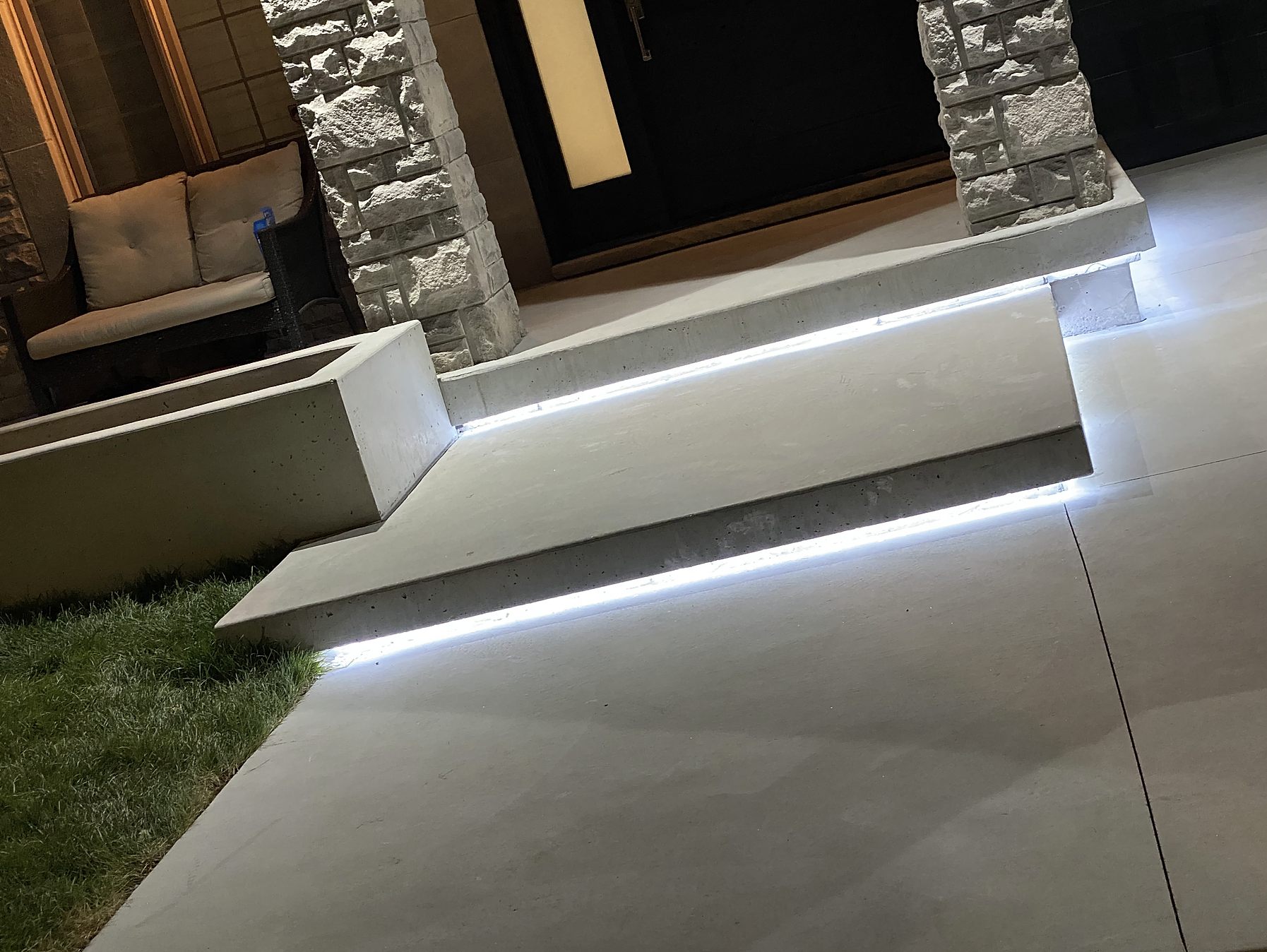 Front of House - After with Limestone Finish