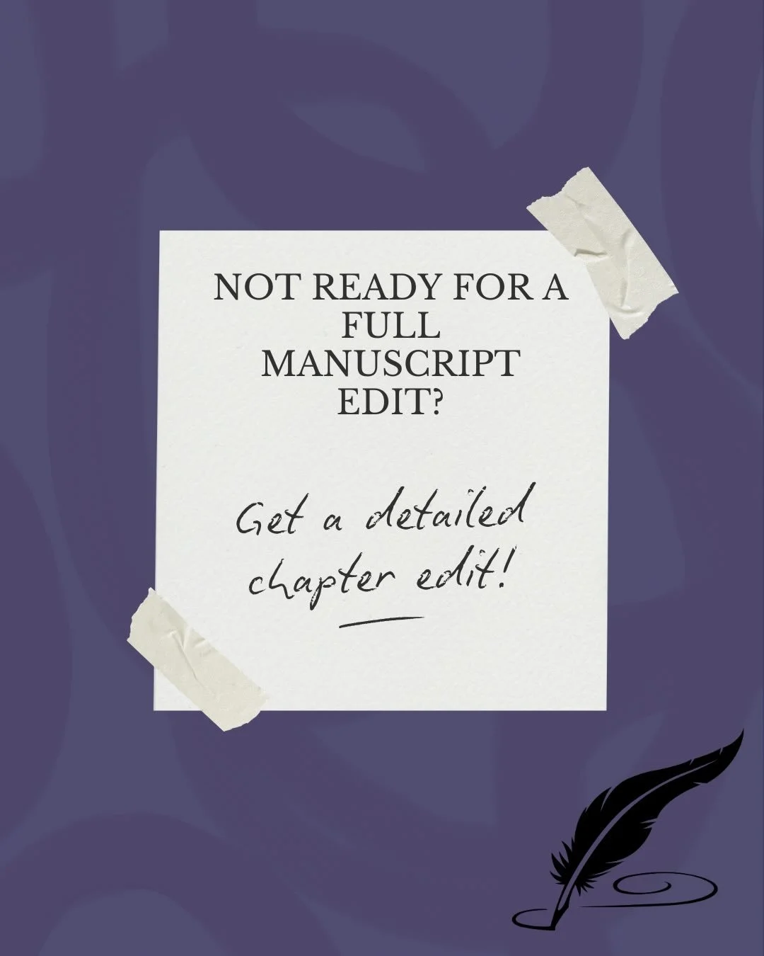Not quite ready from a full developmental or line edit, but still want to get feedback on your writing and pacing? Or maybe there&rsquo;s a particular place in your story that you&rsquo;re struggling with how to describe it.

🚨Let&rsquo;s talk about