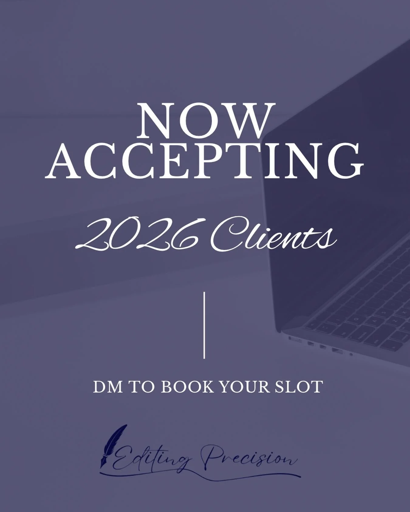 Looking for an editor in 2026? 🚨BOOK NOW!🚨

Spots are limited so secure your place now to get your book and writing polished for the new year!

Need a developmental editor to watch how your plot develops, pace your story, monitor key details and ch