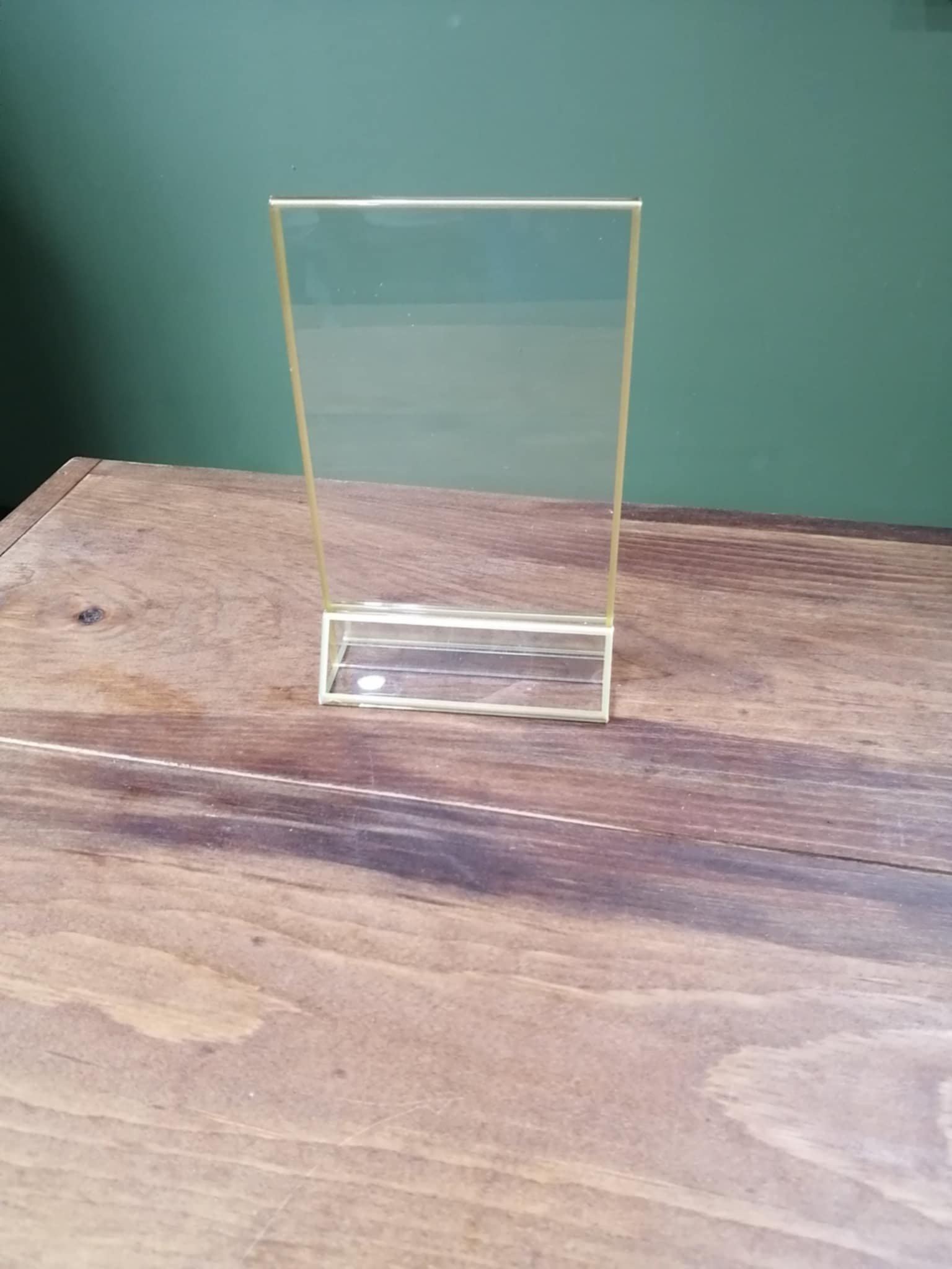 Gold & Plastic Clear Sign Holders