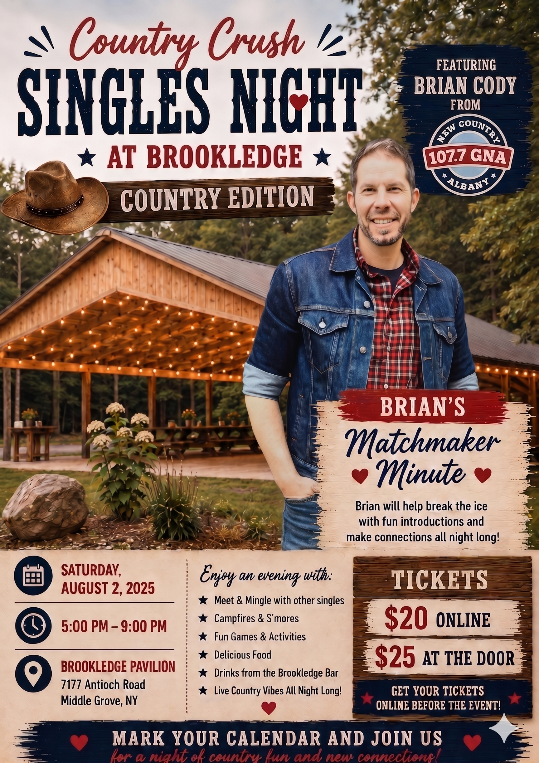 Country Crush Singles Night With Brian Cody WGNA