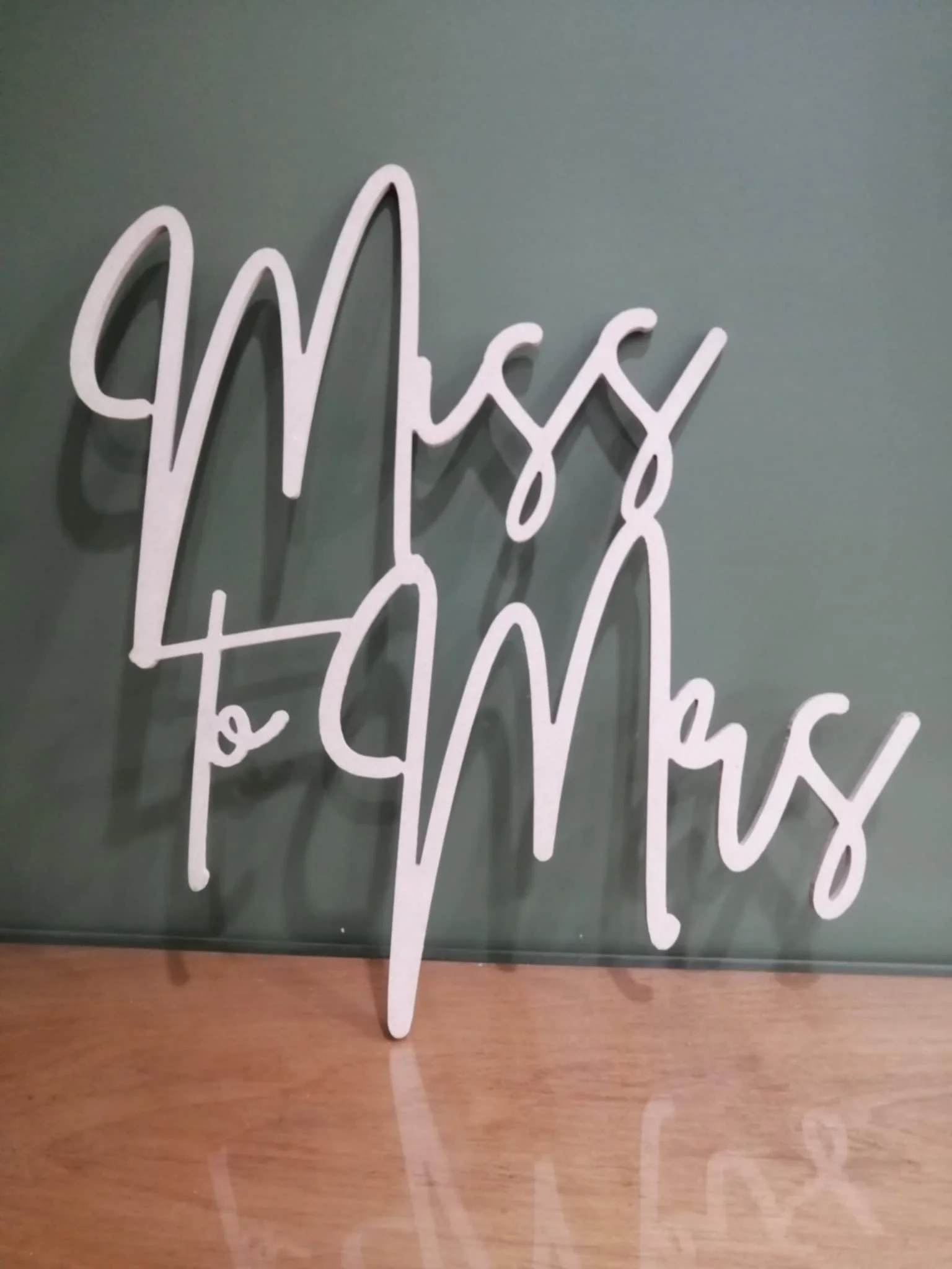 Miss to Mrs Sign