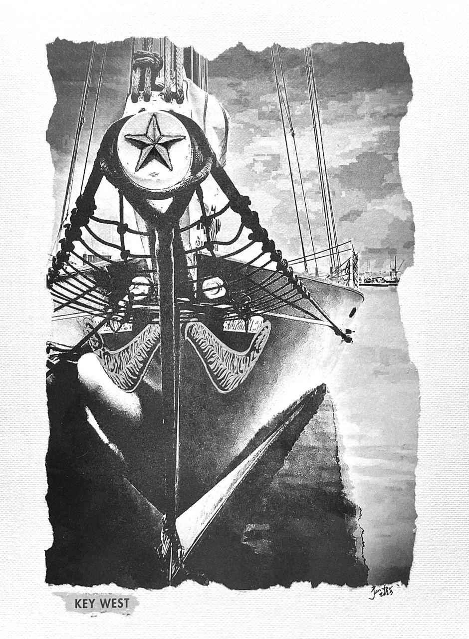 AMERICA 2.0, B&W, WATERCOLOR PAPER, CANVAS, NEWSPAPER-16X20