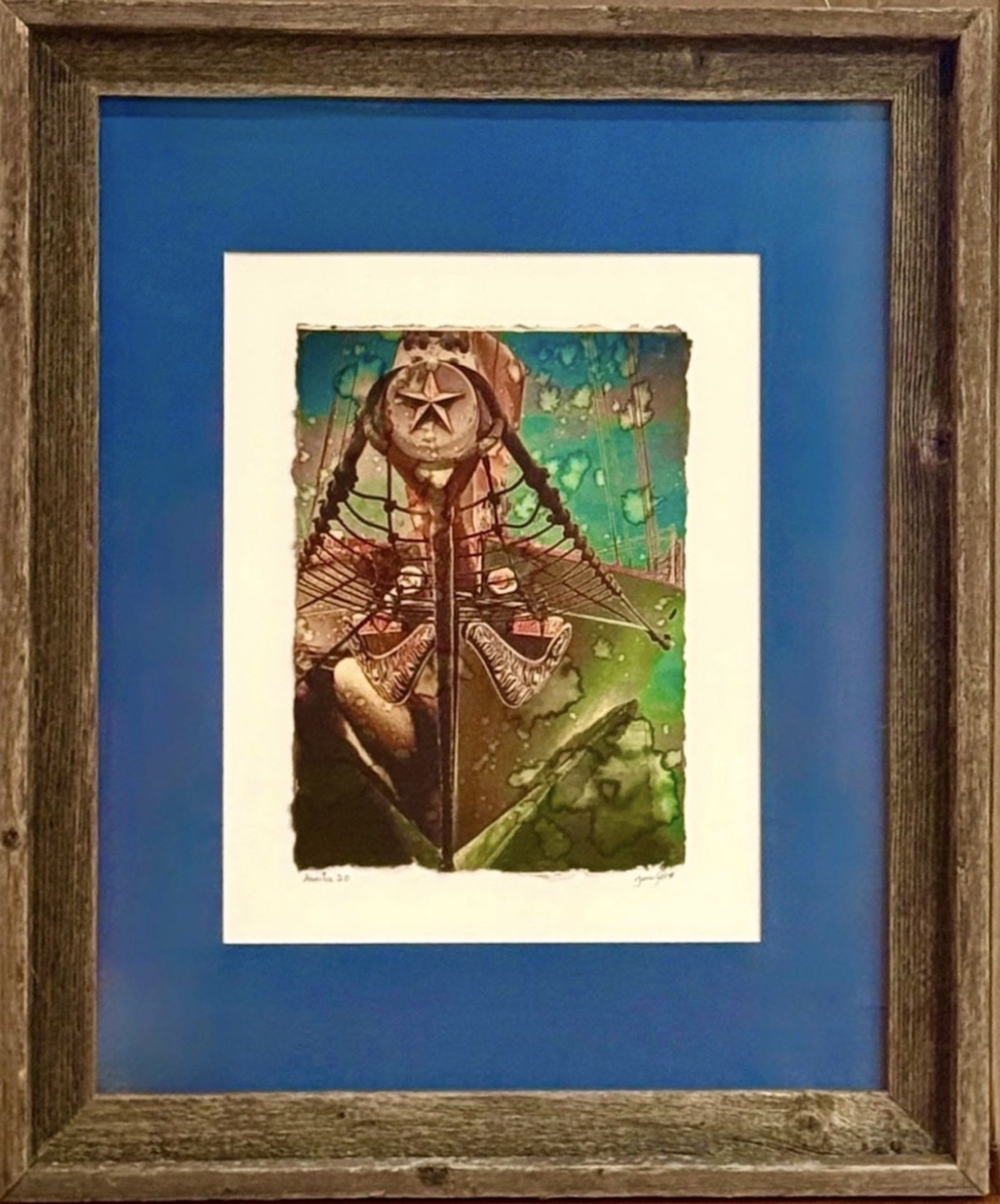 AMERICA 2.0, COLOR PHOTOGRAPH, SEPIA COTTON PAPER, WOOD FRAME, 19.5x13.5