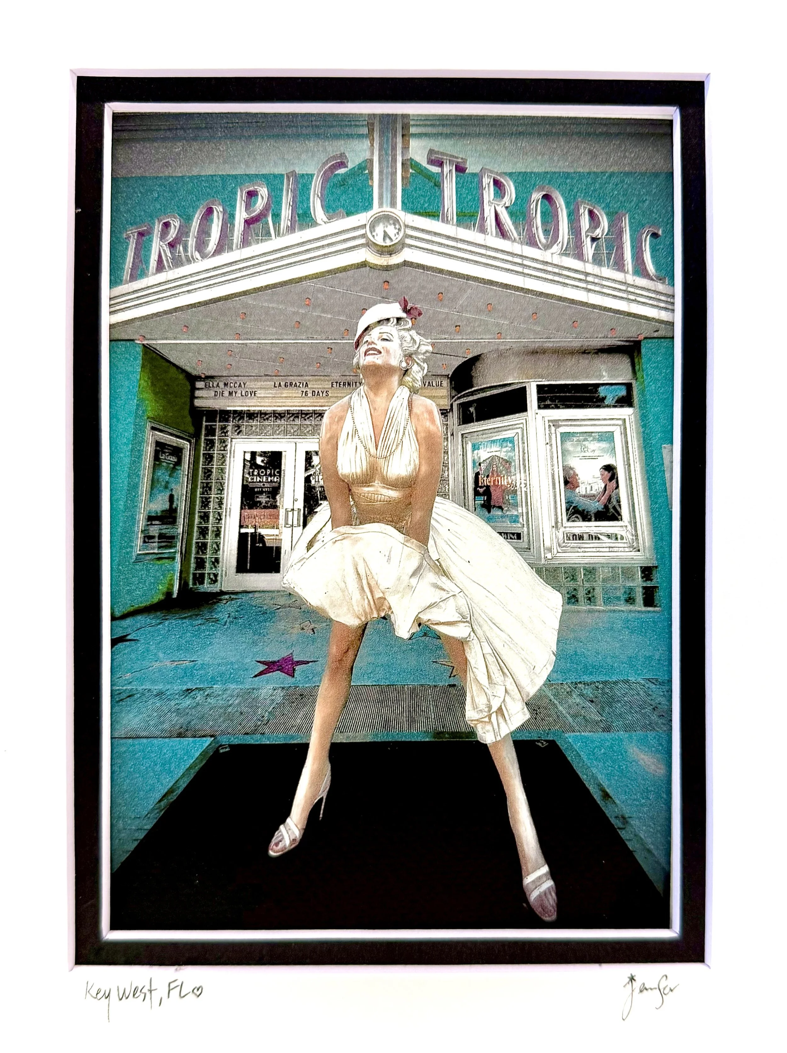 MARILYN AT THE TROPIC, WATERCOLOR PAPER, 8X10