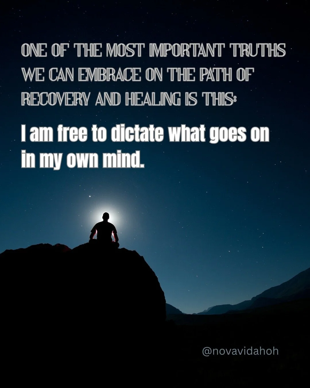 One of the most important truths we can embrace on the path of recovery and healing is this: I am free to dictate what goes on in my own mind.
Through the practice of concentration, we begin to take ownership of our mental 

At first, it&rsquo;s not 
