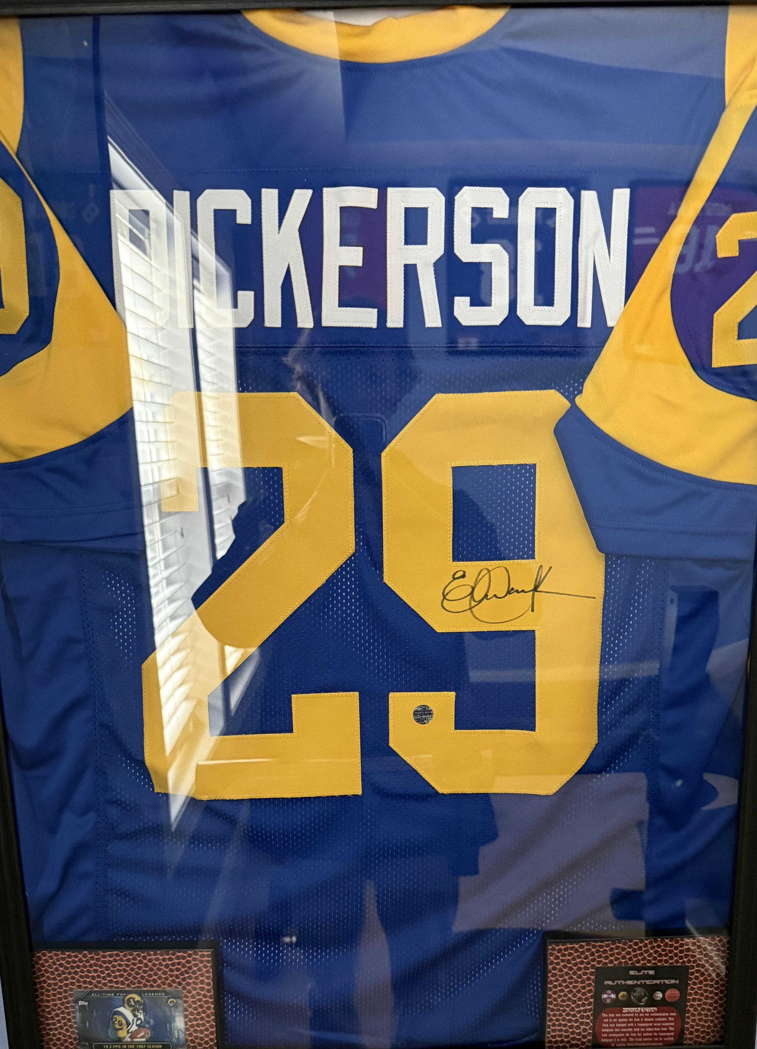 ERIC DICKERSON JERSEY AUTO