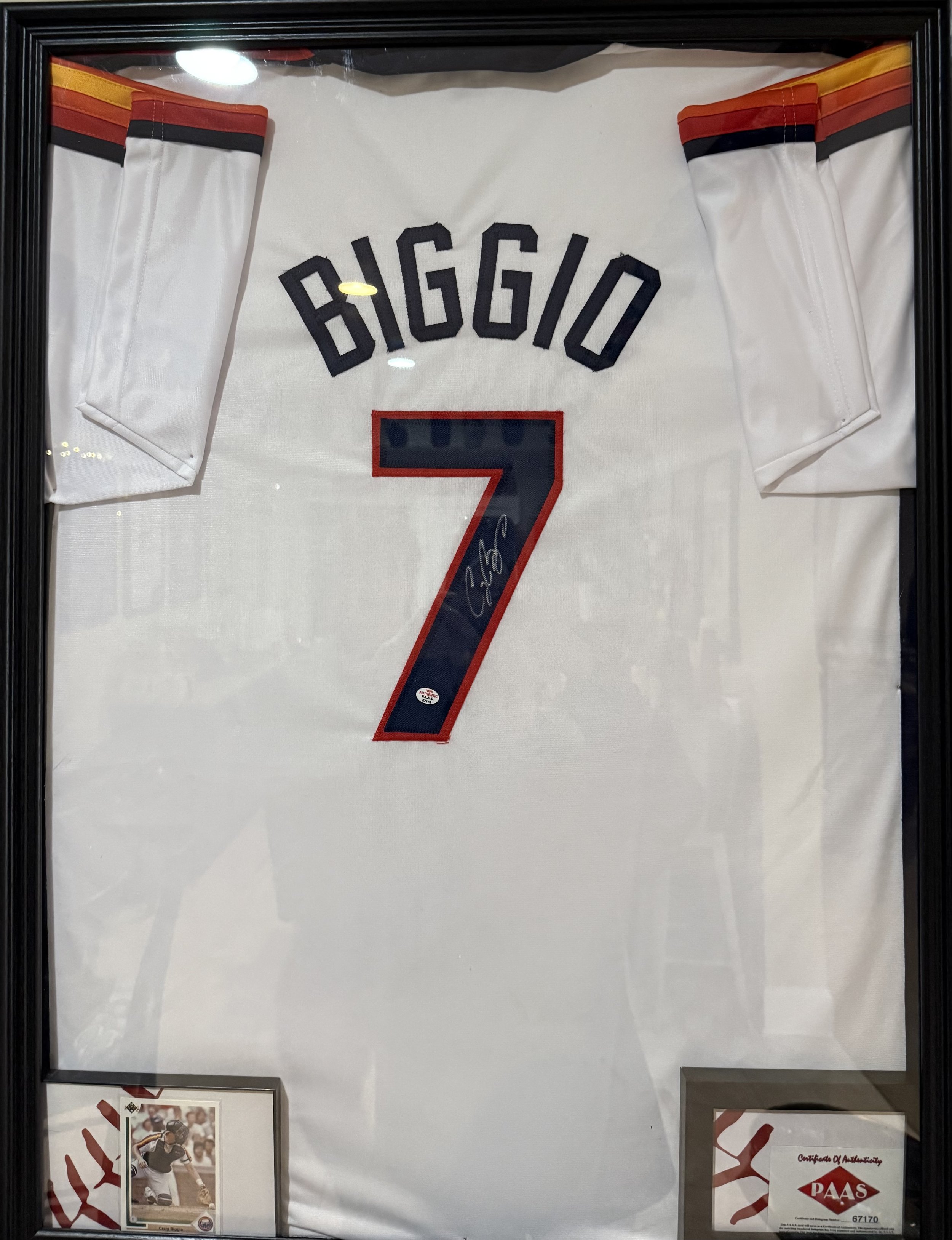CRAIG BIGGIO JERSEY AUTO