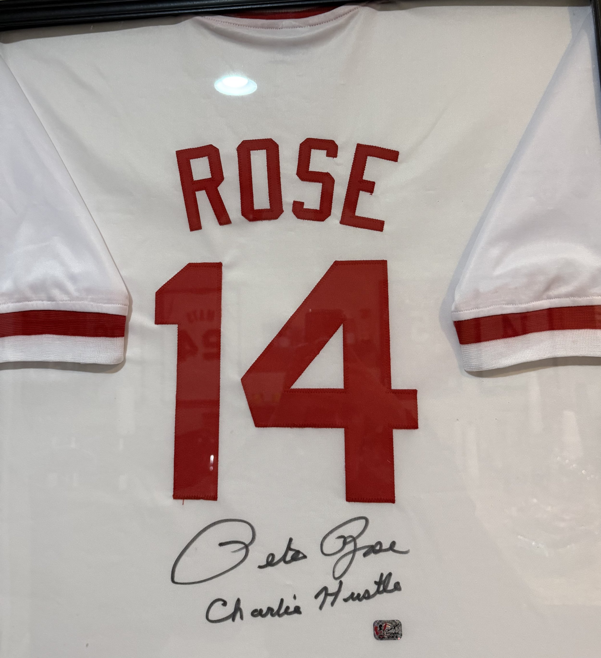PETE ROSE JERSEY AUTO