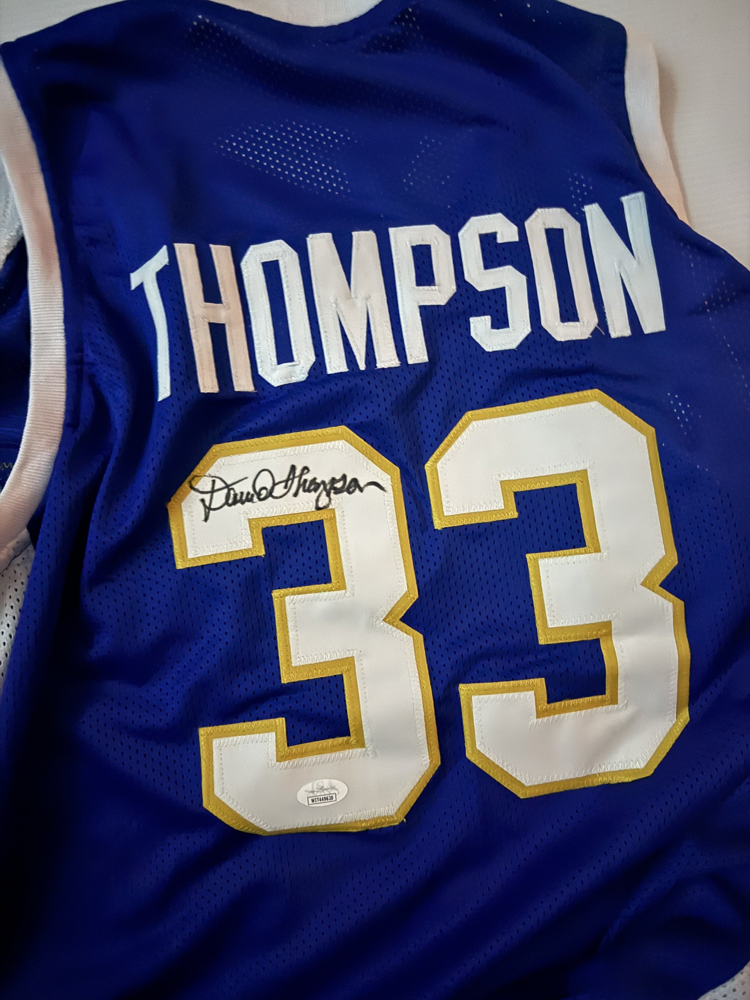 DAVID THOMPSON JERSEY AUTO