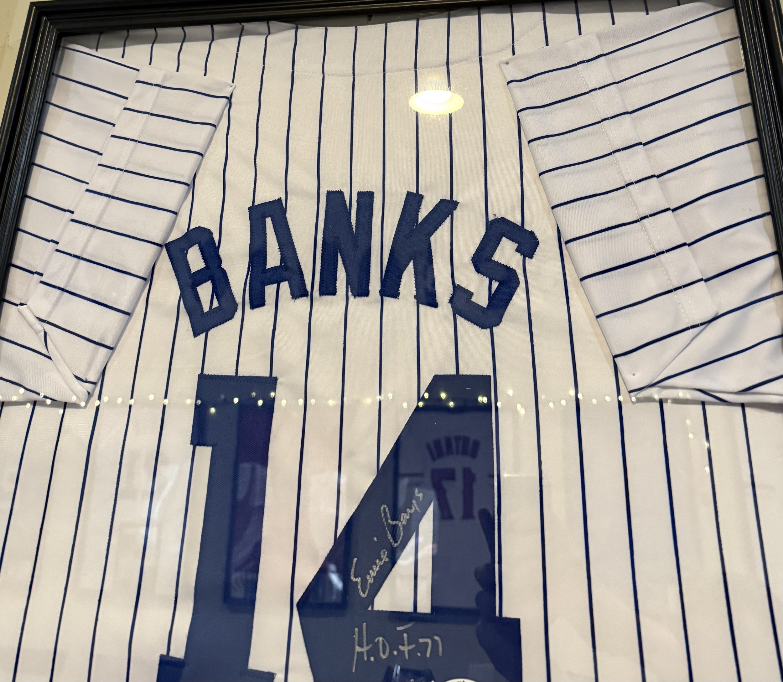 ERNIE BANKS JERSEY AUTO